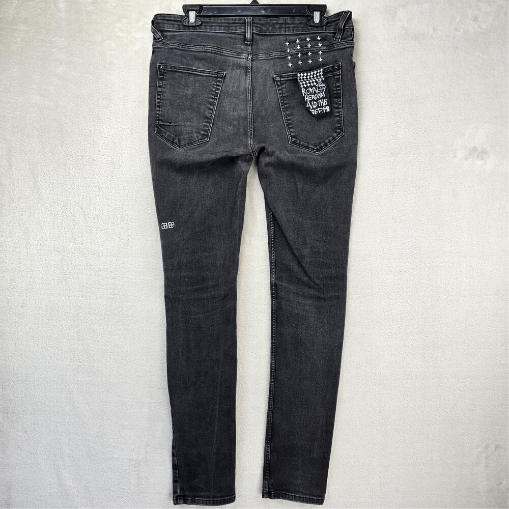 Ksubi Van Winkle Jeans Mens 33 (Fits 32x31) Black Faded Skinny